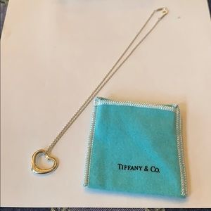 TIFFANY & CO ELSA PERETTI 22mm OPEN HEART NECKLACE